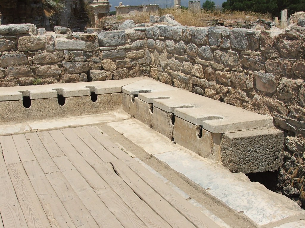 Latrines Latrines in Roman Baths, Ehhesus imluana06 Flickr