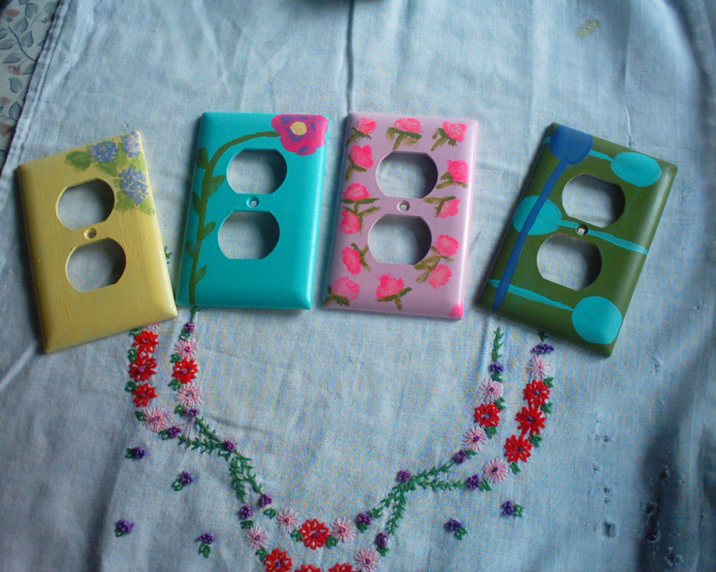 Painted outlet covers I found a bunch of outlet covers sti… Flickr