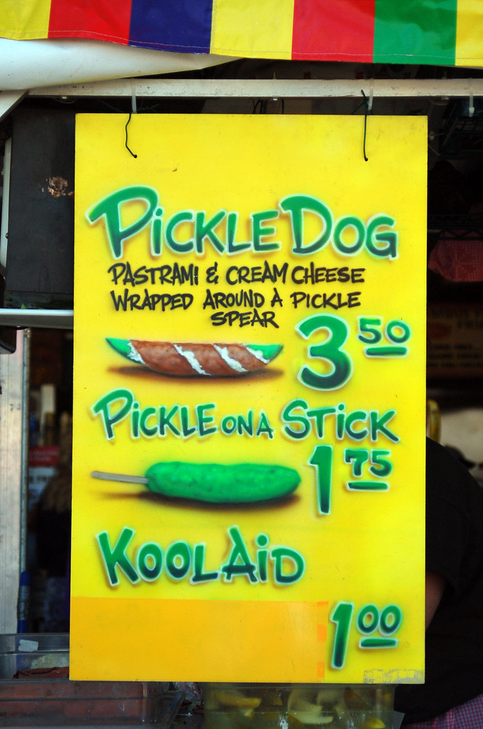 Signs at the Minnesota State Fair 2006 "Pickle Dog. Pastra… Flickr