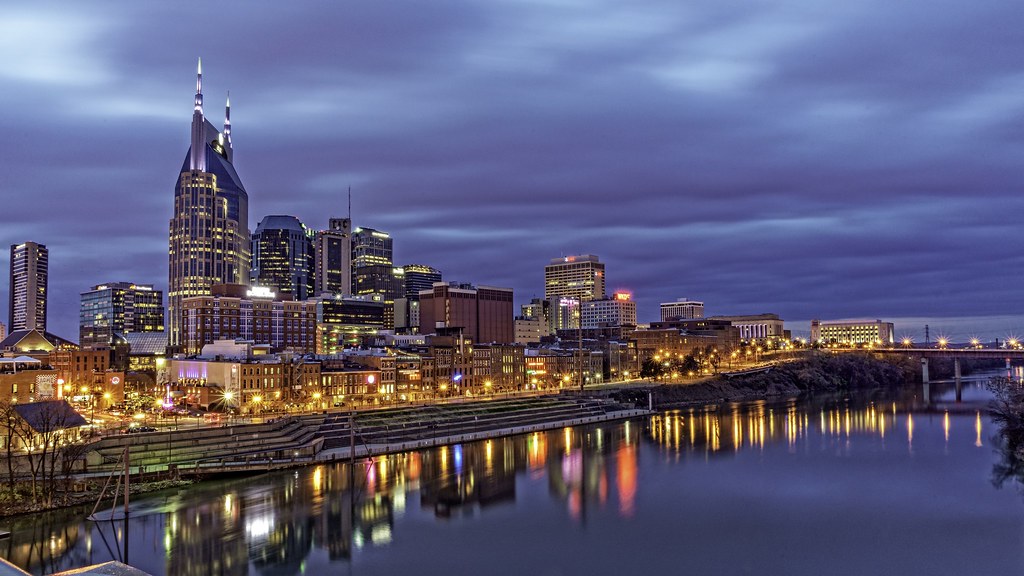 Nashville Waterfront Skyline The Nashville Skyline at the … Flickr