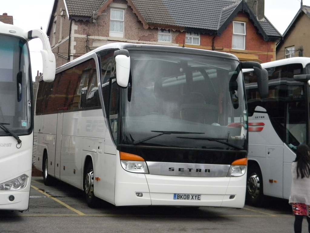 BK08XYE coach near Balmoral Road, Blackpool Setra S415HD STAN