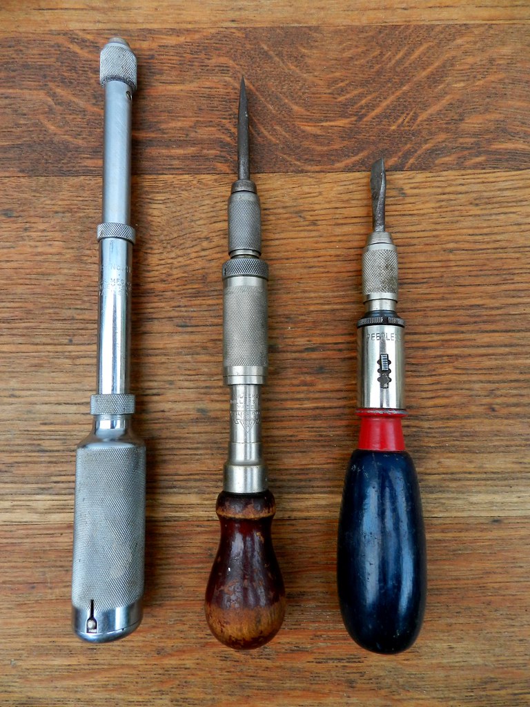 Yankee style screwdrivers and push drill A North Bros. Sta… Flickr