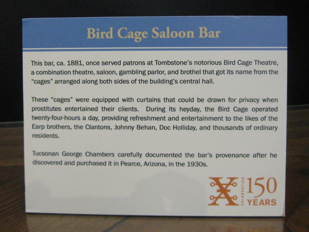 Bird Cage Saloon The Bird Cage Theatre was a combination t… Flickr