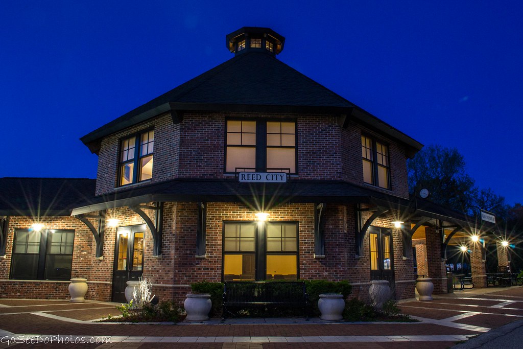 Depot Reed City Depot at Night Ashleigh Mowers Flickr