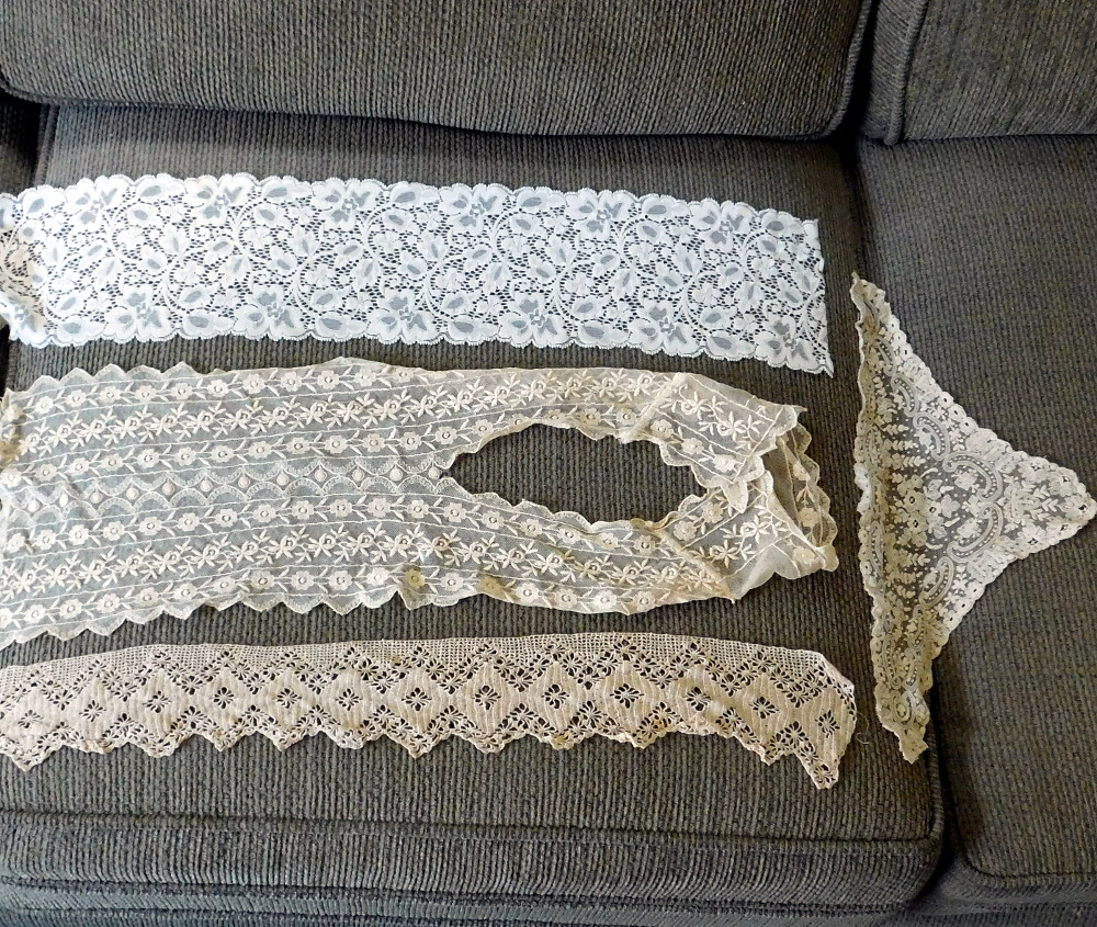 Lot of 4 Vintage to Antique Pieces of Lace and Lace Trim Flickr