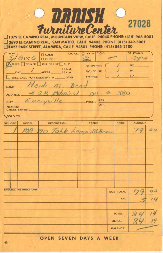 61 Furniture receipts Flickr