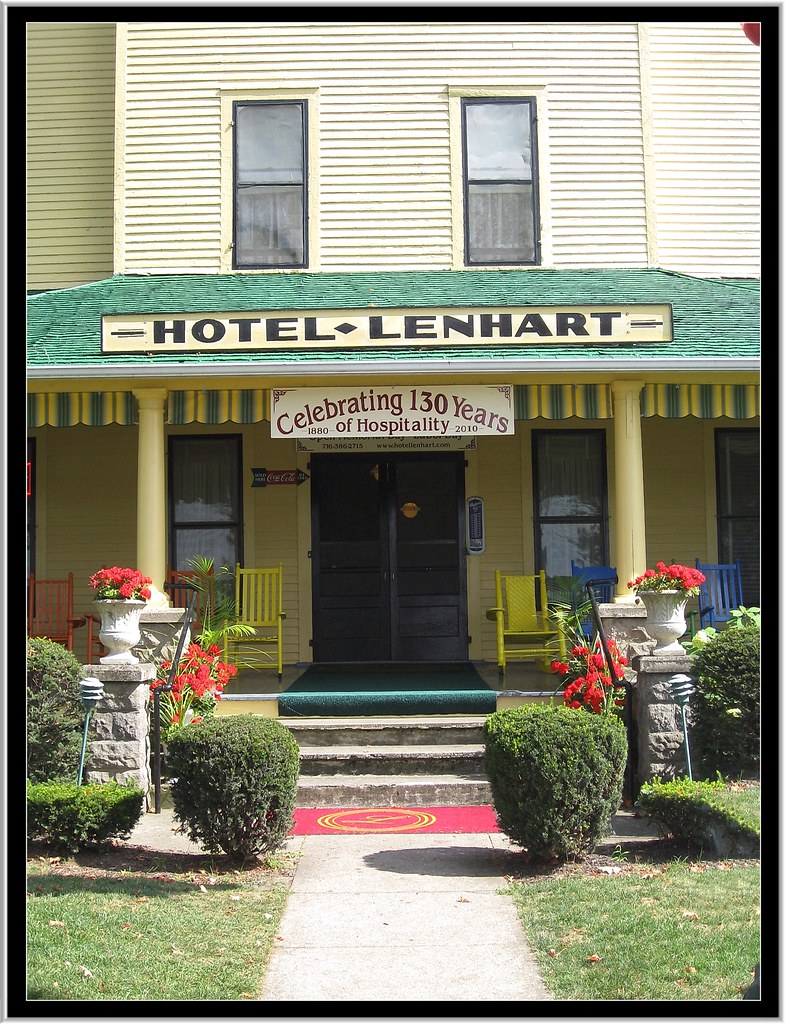 Hotel Lenhart Bemus Point NY Historic Hotel Entrance a photo on
