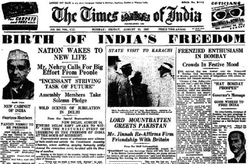 The Times of India 15 August 1947 According to the astro… Flickr