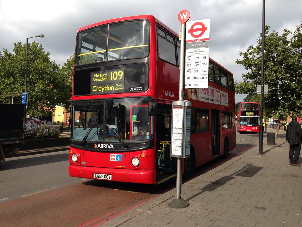 Arriva DLA333 DLA333 at Streatham Hill Telford Avenue Colin Janes