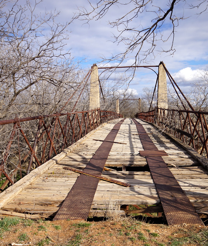 Suspension Bridge Near Woodson, Shackleford County, Texas … Flickr