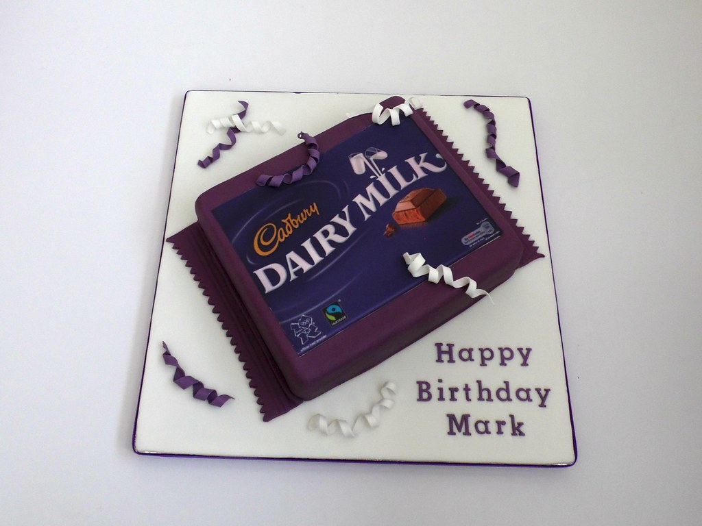 Cadburys Dairy Milk Bar Birthday Cake Melissa Rayner Flickr