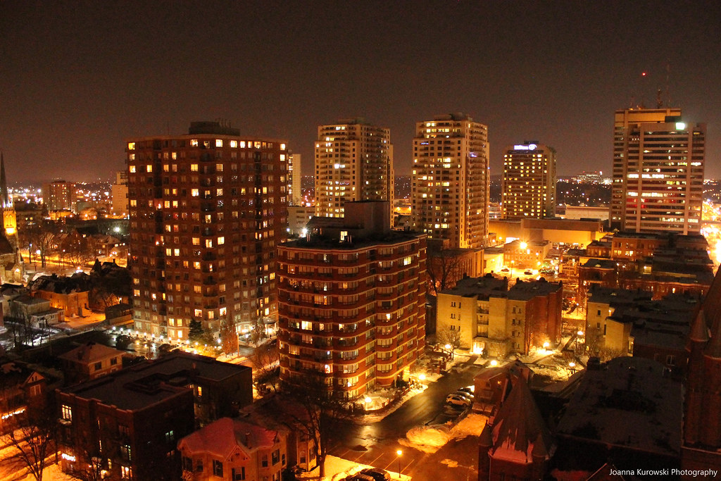 City at night London Ontario Canada Joanna Kurowski Photography