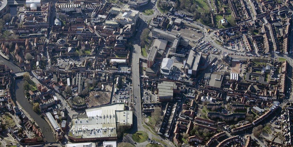 Magdalen Street & Anglia Square Norwich aerial image Flickr