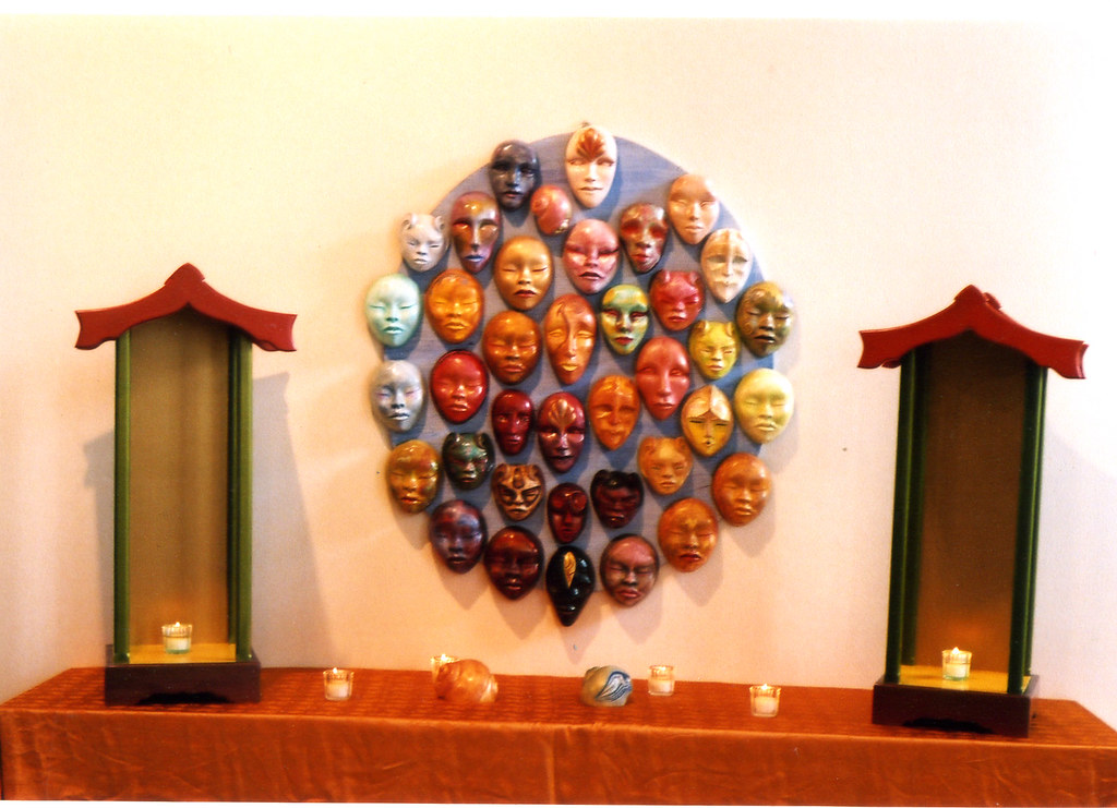 altar at Commonweal, Bolinas, CA Art by Ernesto Sanchez Flickr