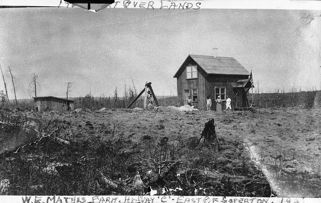 W.E. Mathias Farm Hwy C East of Soperton 1924 History of Wabeno
