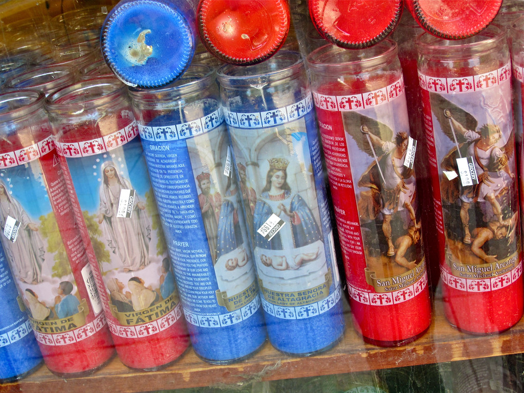 Candles, New York, NY These religious candles are priced t… Flickr