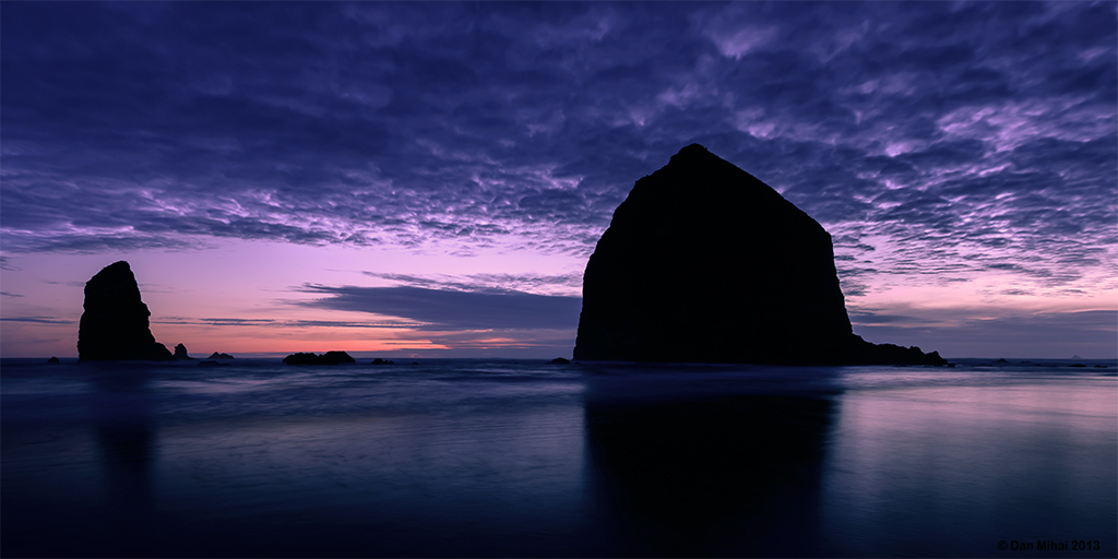 Haystack Rock Twilight Cannon Beach after sunset. Oregon C… Flickr