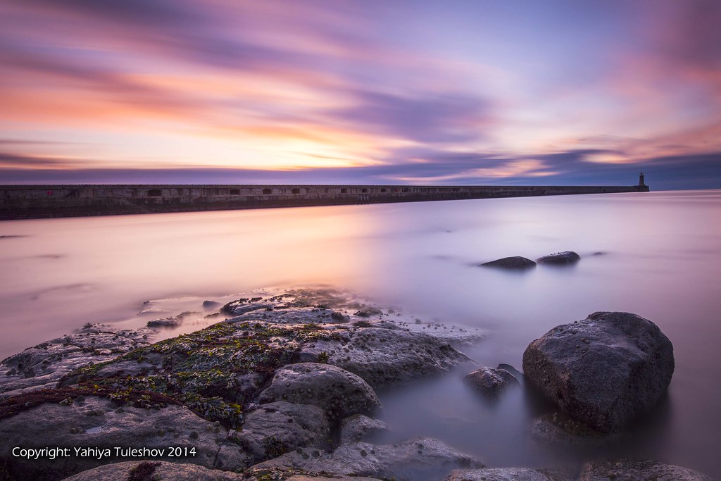 Tynemouth pier Morning at Tynemouth. Long exposure was ach… Flickr