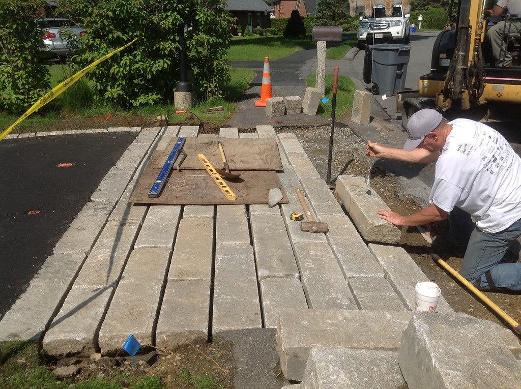 Installation of Franconia Notch pavers. Unique and Antique… Flickr