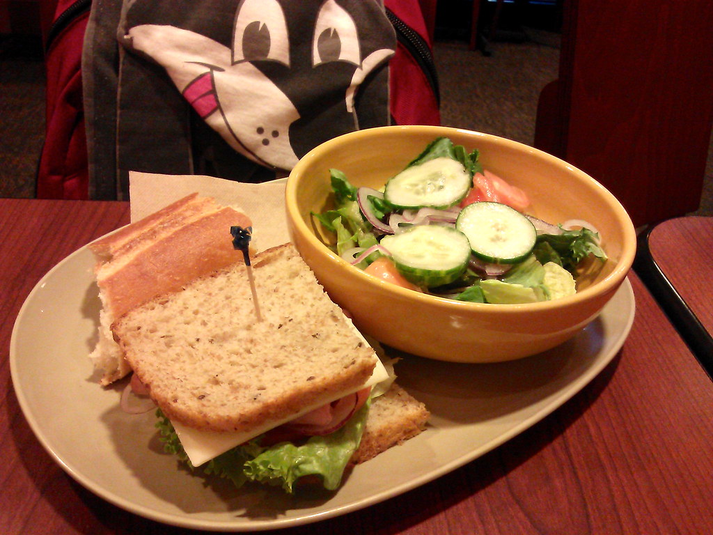 Ham & Swiss with classic salad Panera Bread 715