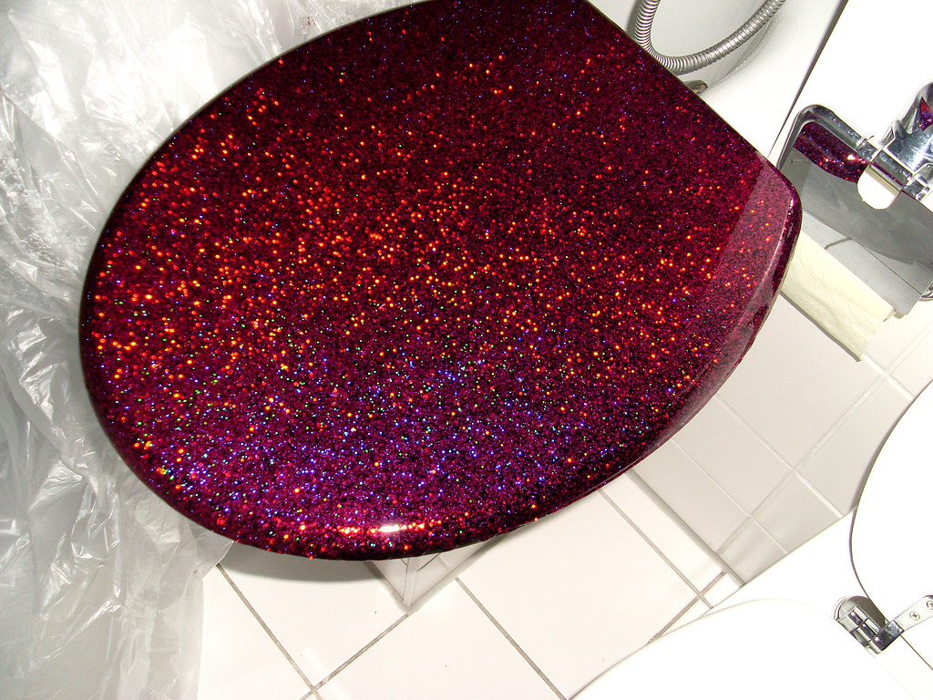glitter toilet seat stil wet paint purple glitter toilet s… Flickr