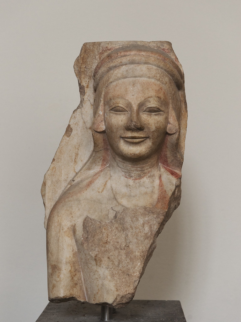 Archaic Beauty I Head and upper torso decorating a colum… Flickr