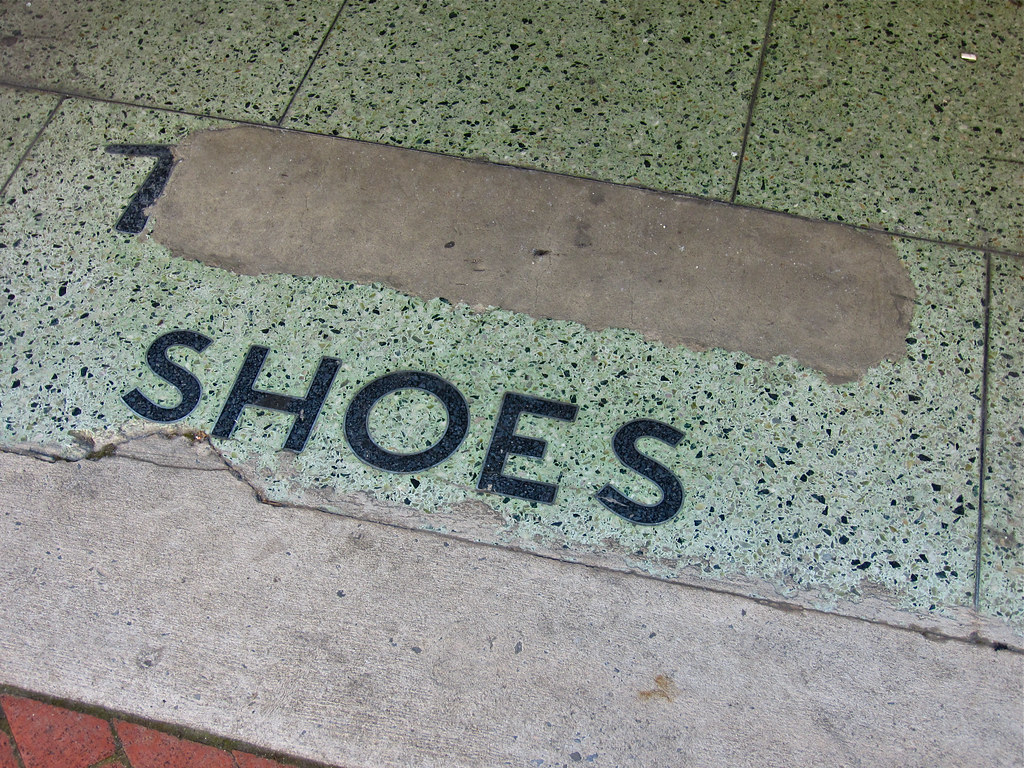 Shoes, Hagerstown, MD Terrazzo entrance to a former shoe s… Flickr