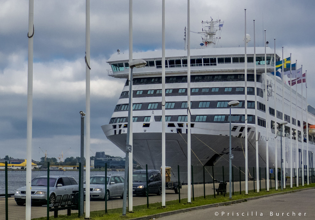 MS Romantika cruiseferry at Riga port Here is our cruise