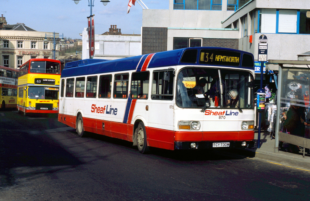 19940321 TCY 730M Leyland National 870 of Sheaf Line (Ma… Flickr
