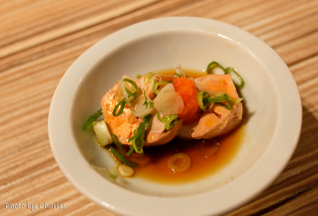 魚安 魚康 魚肝醋 這道前菜好吃 不像一般料理店用罐頭 軟綿 夠味 香氣足 何查理 Flickr