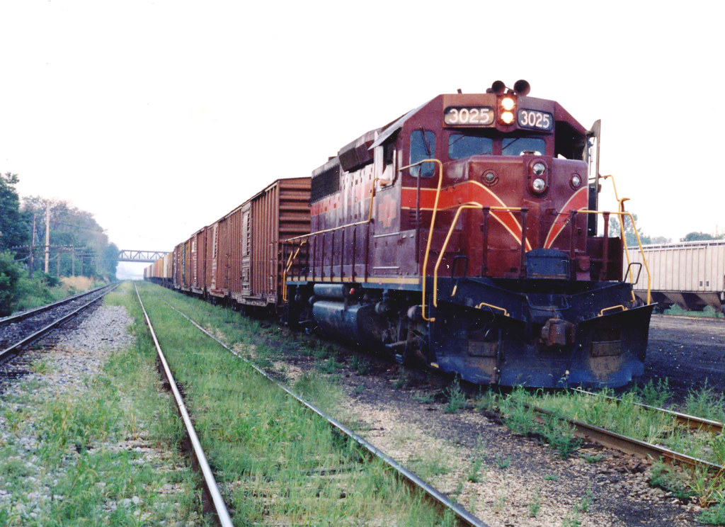Chicago Missouri & Western 3025 at Bloomington CMNW 3025
