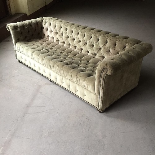 Serene Sage Green Vintage Chesterfield Sofa (U.S.A., 1970s… Flickr