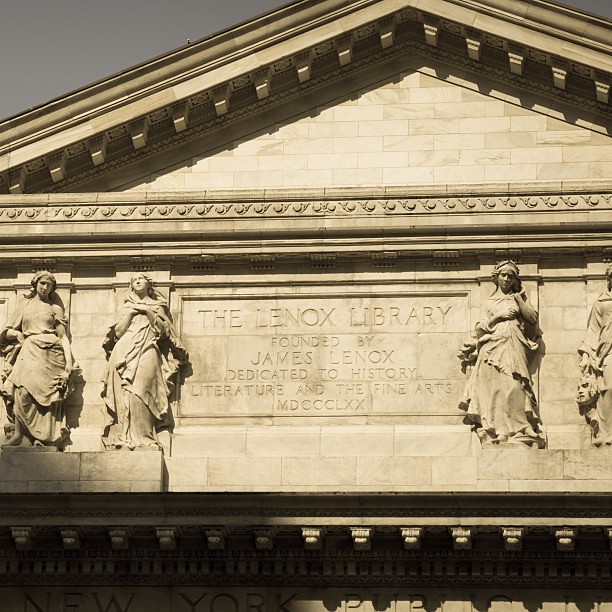 The Lenox Library (detail of NYPL at 42nd Street) Jeffrey Zeldman