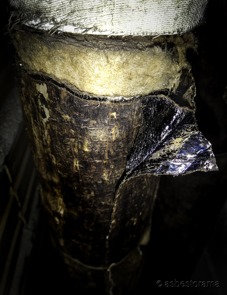 More Asbestos Wrap on Fiberglass Pipe Insulation Fiberglas… Flickr