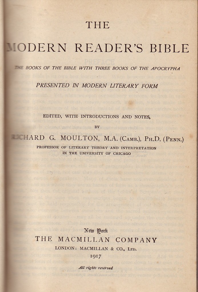 Moulton Modern Reader's Bible 1917 Title bible_wiki Flickr