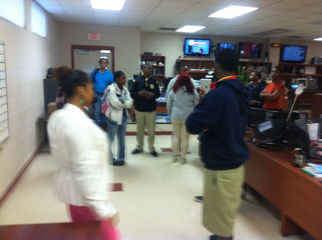 A group from Hattiesburg High School tours WDAM studios. Flickr