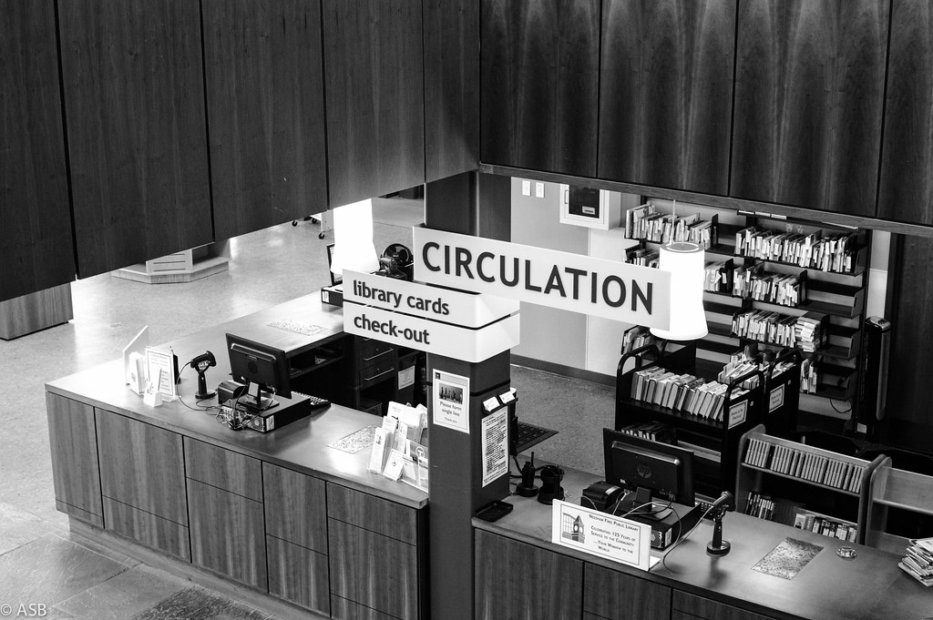 Circulation Desk Needham Free Public Library alisonborrelli Flickr