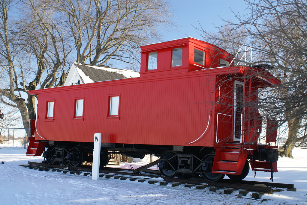 Caboose near Bronson MI near the former Old Road ROW Flickr