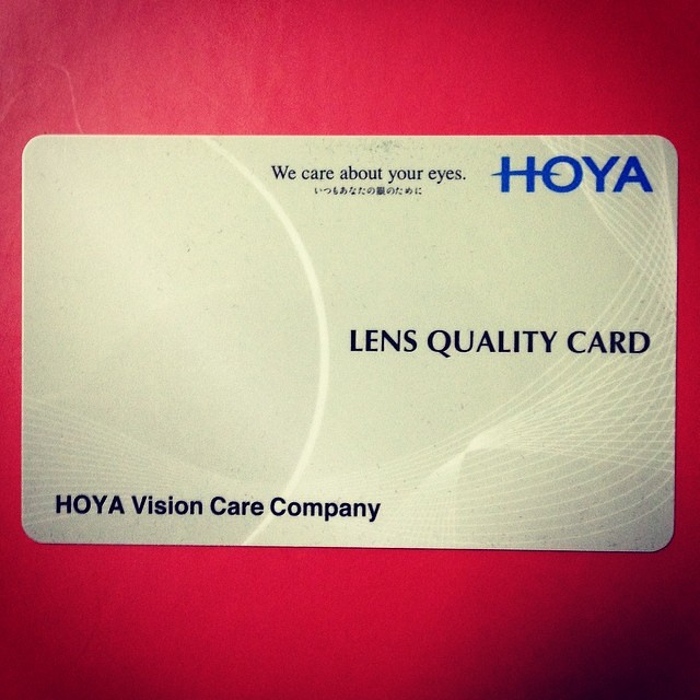 HOYA lens quality card. We care about your eyes. abdulmalig Flickr