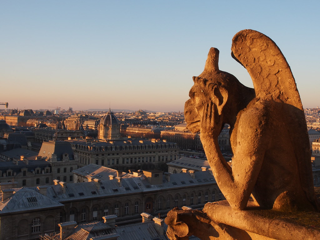 Thinking Gargoyle Gargoyle on top of Notre Dame. nicologne1 Flickr