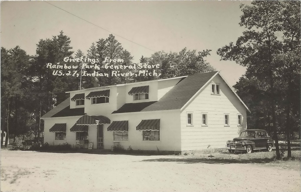 NE Indian River MI RPPC 1930s Rainbow Park General Store o… Flickr