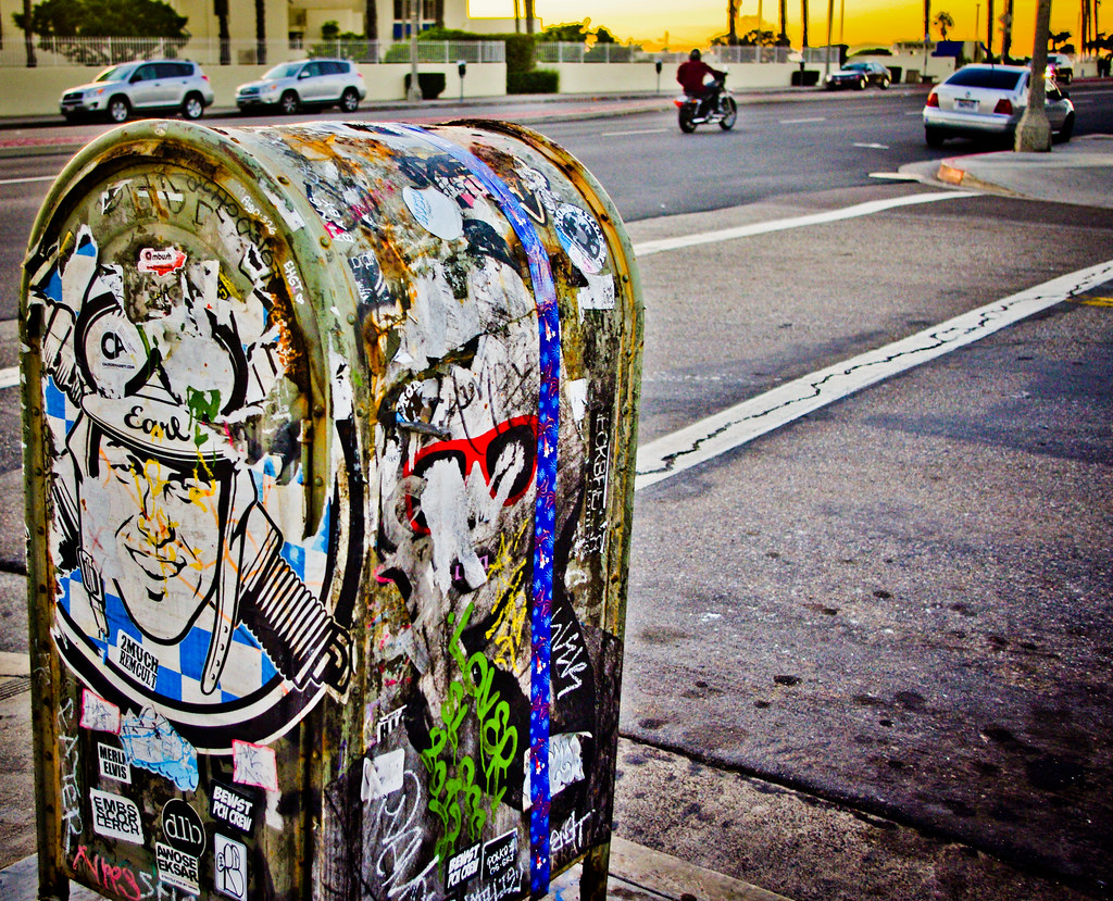 Mailbox Decoupage? By Huntington Beach. Jawharah bint Adam Flickr