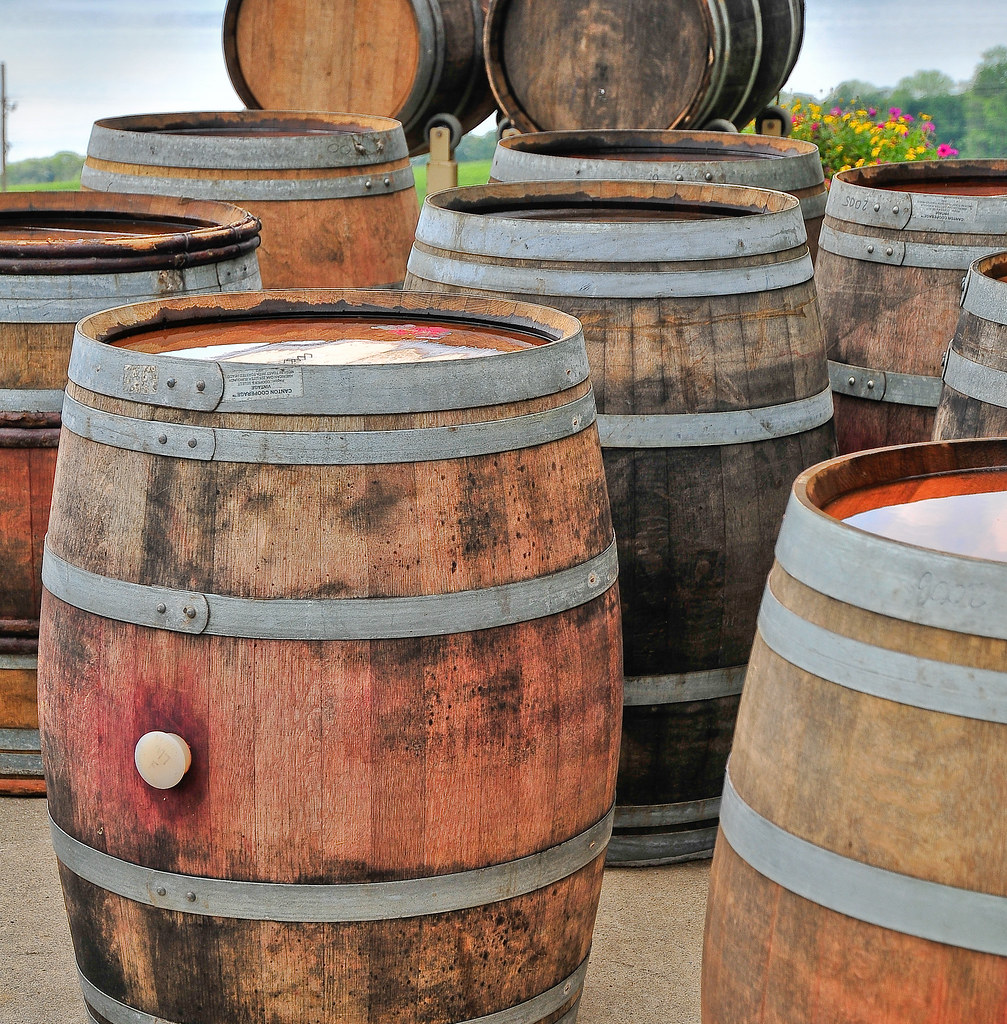 Wine barrels Oak wine barrels at a New York State winery. Dean