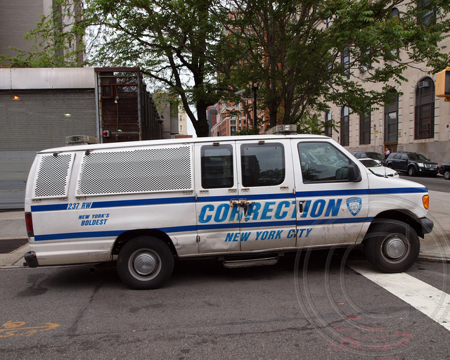NYC Correction Department Inmate Transportation Van, Downtown Brooklyn