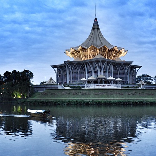 Sarawak new DUN building, view from Kuching Waterfront