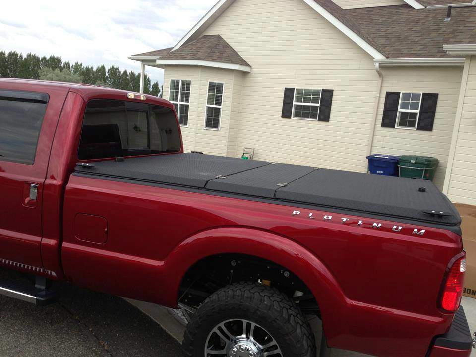 Black Folding Truck Bed Cover on Ford Super Duty Platinum … Flickr