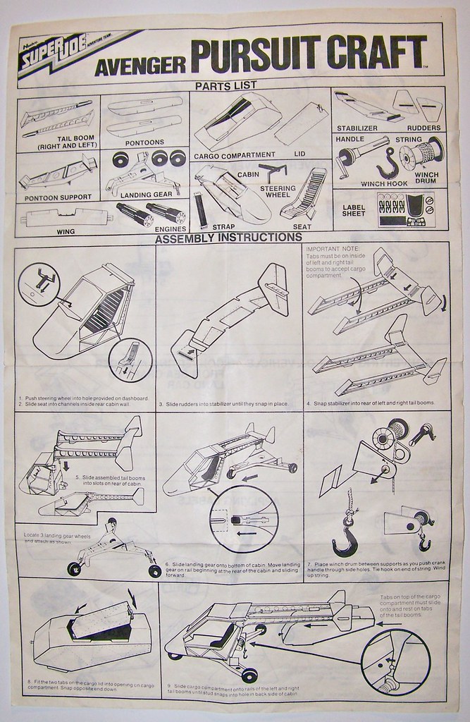 Super Joe Avenger Pursuit Craft instructions front side.… Flickr