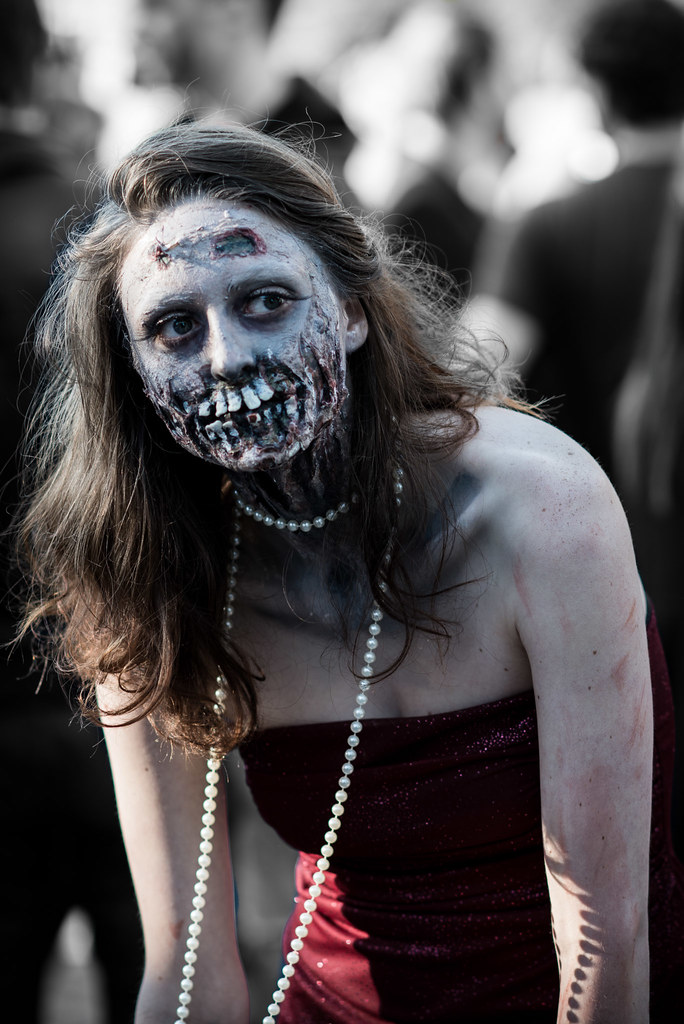 Zombie Girl 10 Zombie girl on the prowl for tasty brains