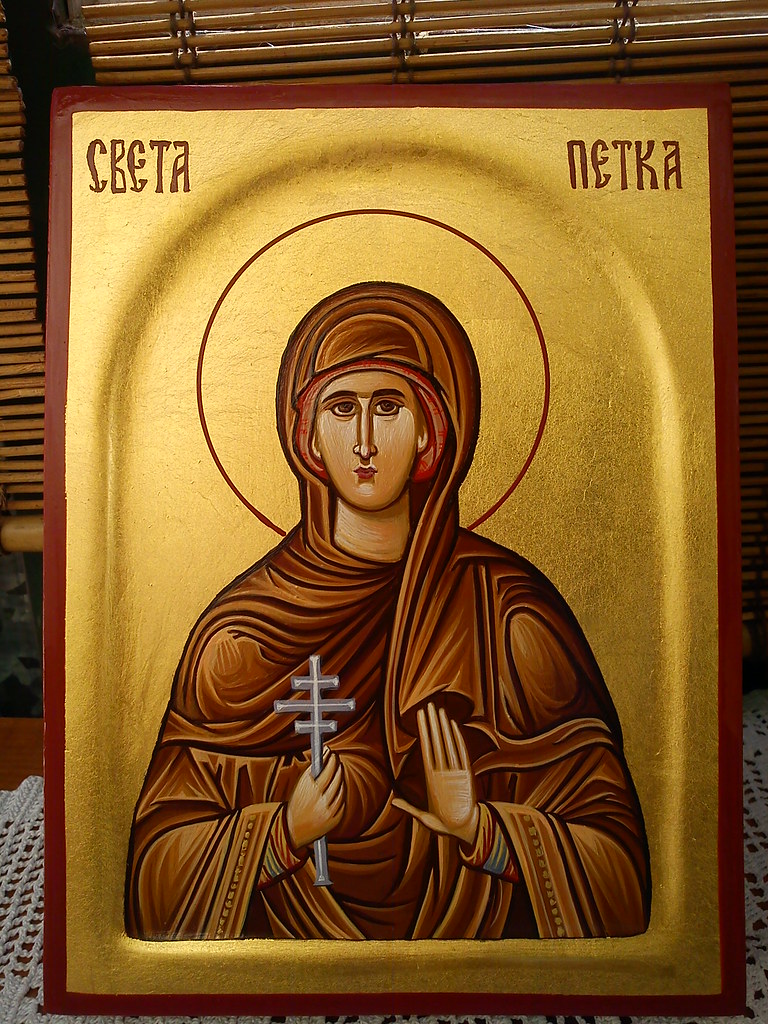 Sveta Petka Sveta Petka Oslikana Ikona Www Pravoslavneik Flickr