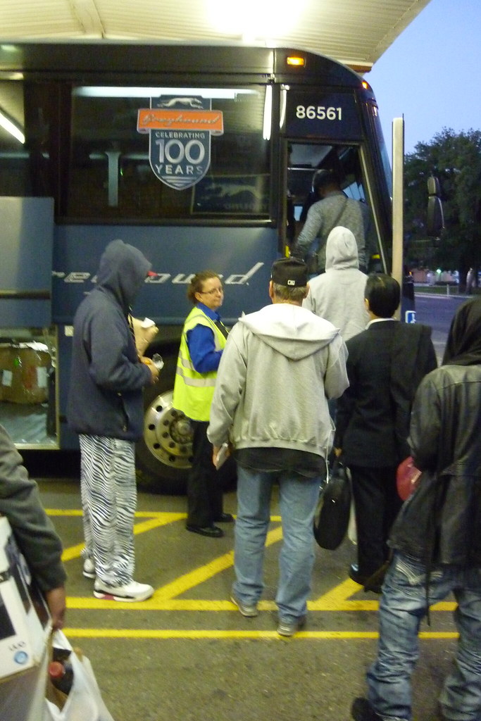 P1030745 Denver to Las Vegas on Greyhound reboarding in … Flickr